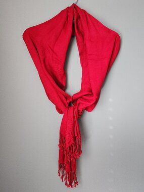 2/$15 Red Jumbo Pashmina Wrap Scarf